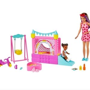 🚨Barbie Skipper Babysitters Inc. Bounce House Playset